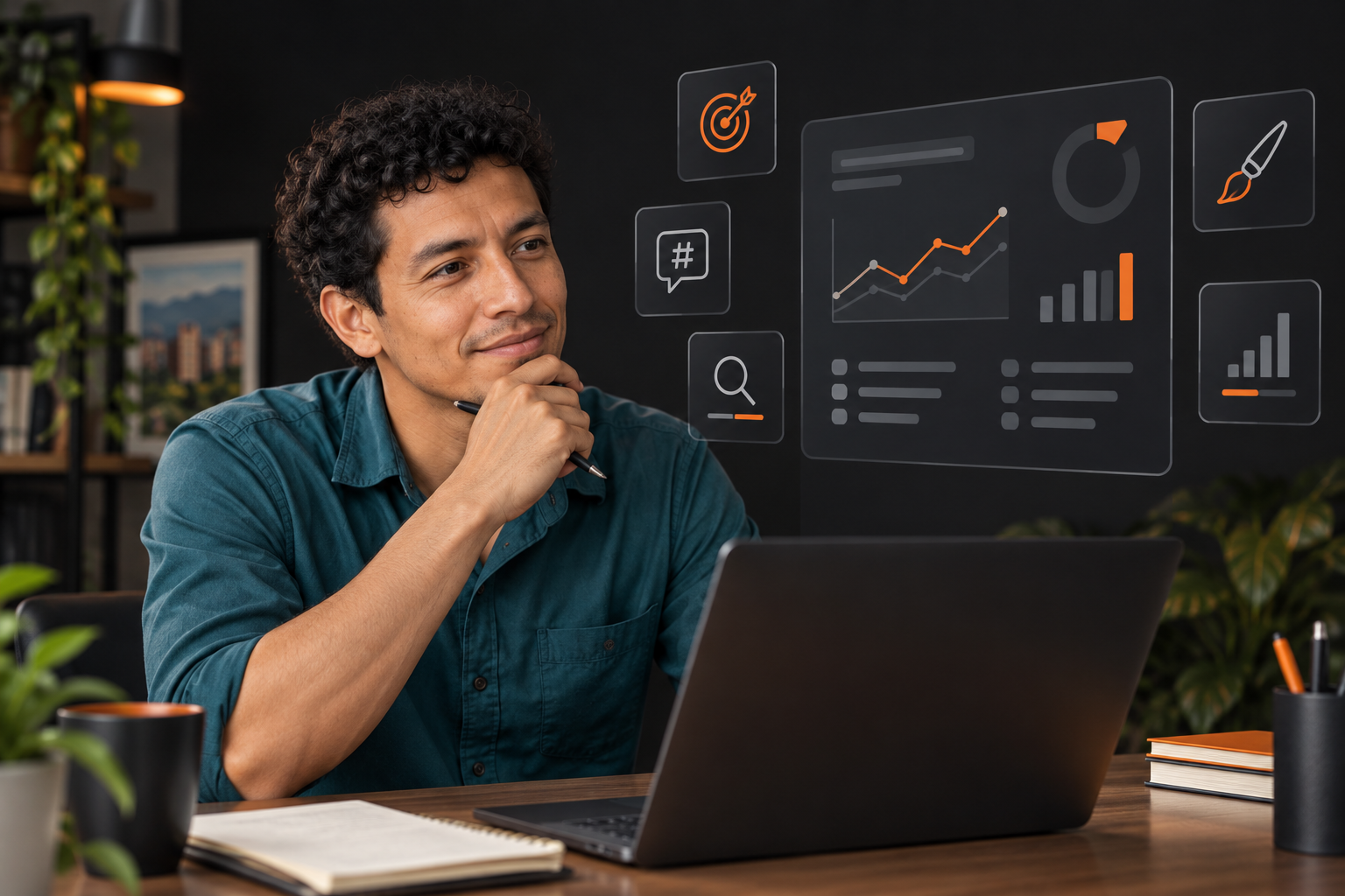 Equipo revisando datos y reglas antes de activar agentes de marketing