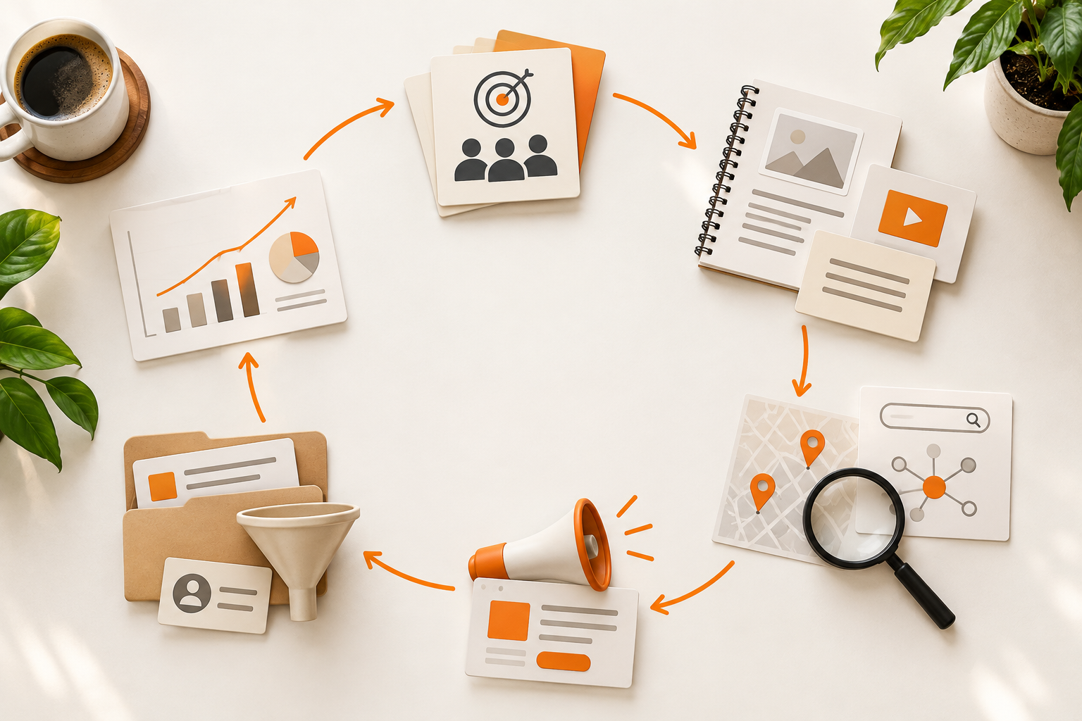 Flujo de prioridades para usar IA en marketing con bajo presupuesto